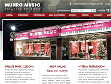 Tablet Screenshot of munromusic.com